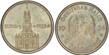 1934-A 2 Mk Potsdam J-355 MS63+