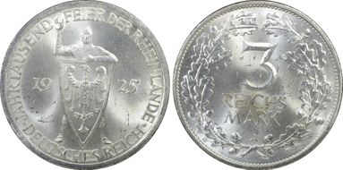 1925-A 3 Mk 1000 Years J-321 MS64