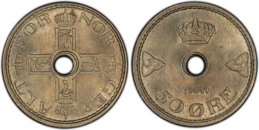 1947 50 Øre MS66