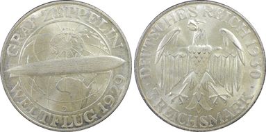 1930-D 3 Mk Zeppelin J-342 MS65