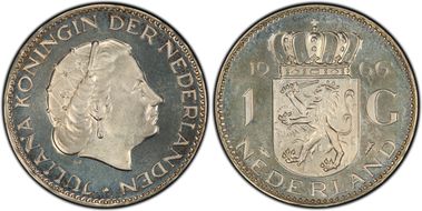 1966 Gulden KM-184  Ag PR67+ CAM