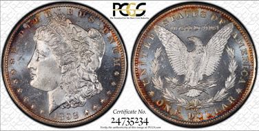 1898-O $1 MS65PL