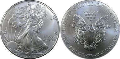 2011-S $1 Silver Eagle 25th Anniversary Set First Strike MS70