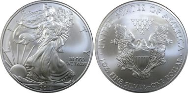 2011 $1 Silver Eagle 25th Anniversary Set First Strike MS70