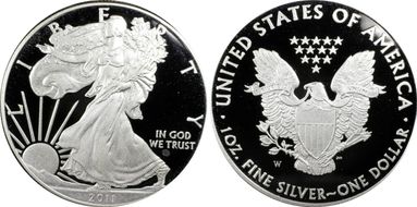 2011-W $1 Silver Eagle 25th Anniversary Set First Strike PR70DCAM