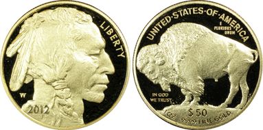 2012-W $50 American Buffalo First Strike .9999 Fine Gold PR69DCAM