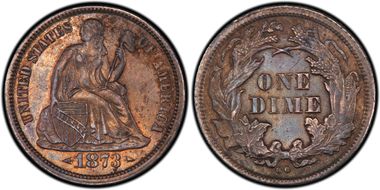 1873-CC 10C Arrows AU53