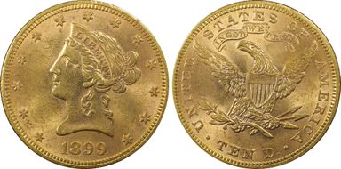 1899 $10 AU58