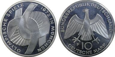 1972-F 10 Mk Munich Olympics - Knot PR68DCAM