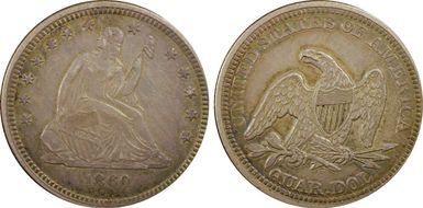 1860-O 25C AU55