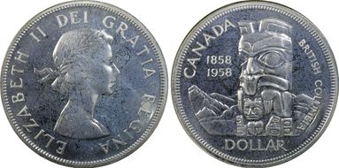 1958 S$1 British Columbia PL65