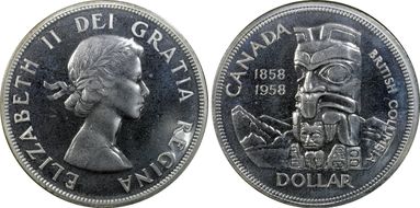 1958 S$1 British Columbia PL67