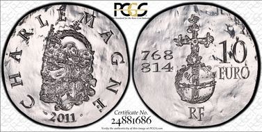 2011 € 10 Charlemagne PR68