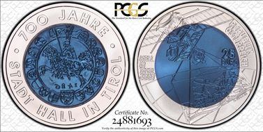 2003 € 25 Tirol City Hall MS70