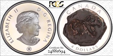 2009 $4 Tyrannosaurus Rex PR69DCAM