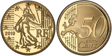 2010 € 0.50 PR69DCAM