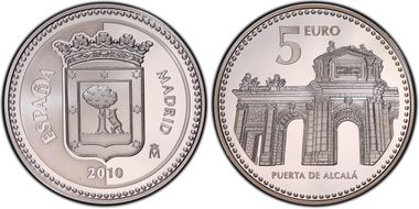 2010-M € 5 Madrid Ag PR69DCAM