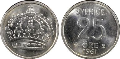 1961 TS 25 Öre MS65