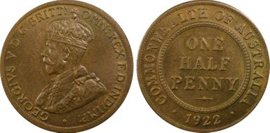 1922 1/2D MS65BN