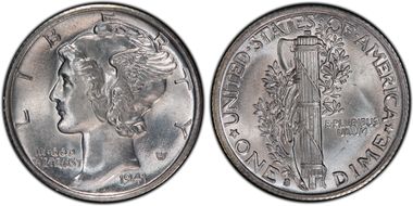 1941-S/S 10C RPM, FS-501 MS64