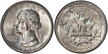 1951-D 25C DDO, FS-101 MS64