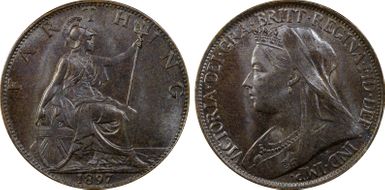 1897 1/4D S-3964 Blackened finish MS65