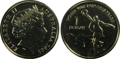 2005 $1 End of WWII - Dancing Man Al-Bronze MS67