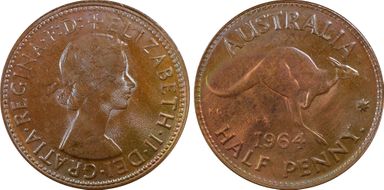 1964 Y. (p) 1/2D MS64BN