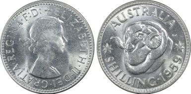 1959(m) Shil KM-59  Ag MS63