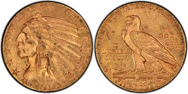 1915-S $5 AU58