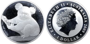 2009-P $1 Koala Ag SP69