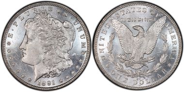 1891-CC $1 MS63+