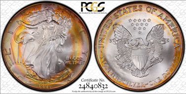 1995 $1 Silver Eagle MS67