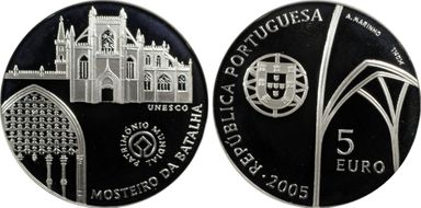 2005 € 5 Batalha Monastery PR69DCAM