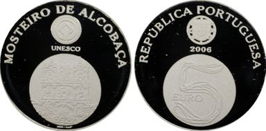 2006 € 5 Alcobaca Monastary PR69DCAM