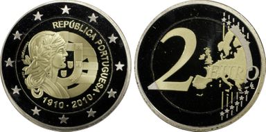 2010 € 2 Portuguese Republic PR68DCAM