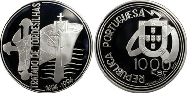1994 1000 E Treaty of Tordesihas KM-675a PR69DCAM