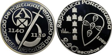 1989 250 Esc Founding of Portugal KM-650a PR69DCAM