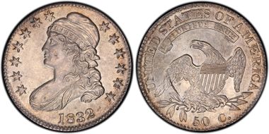 1832 50C Large Letters MS64