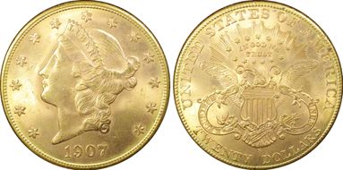 1907-S $20 MS65