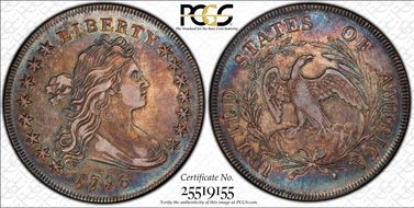 1796 $1 Small Date, Large Letters XF45