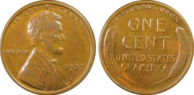 1927-S 1C MS64RB