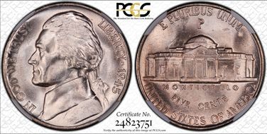 1945-P 5C TDR FS-803 (030.3) MS66FS