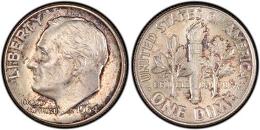 1964-D 10C DDR FS-801 MS65