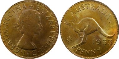 1953 A. (p) 1D MS64RB