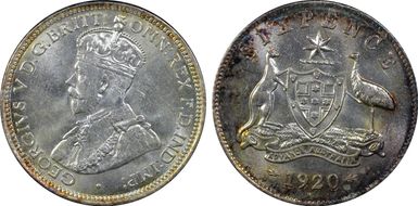 1920-M 6D KM-25  Ag MS64