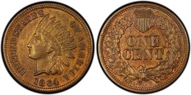 1864-L 1C RPD, FS-2301, S-1 AU58BN