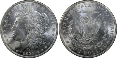 1891 $1 MS63+