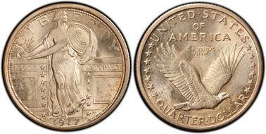 1917-S 25C Type 1 MS67+ FH