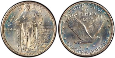 1925 25C MS67+ FH